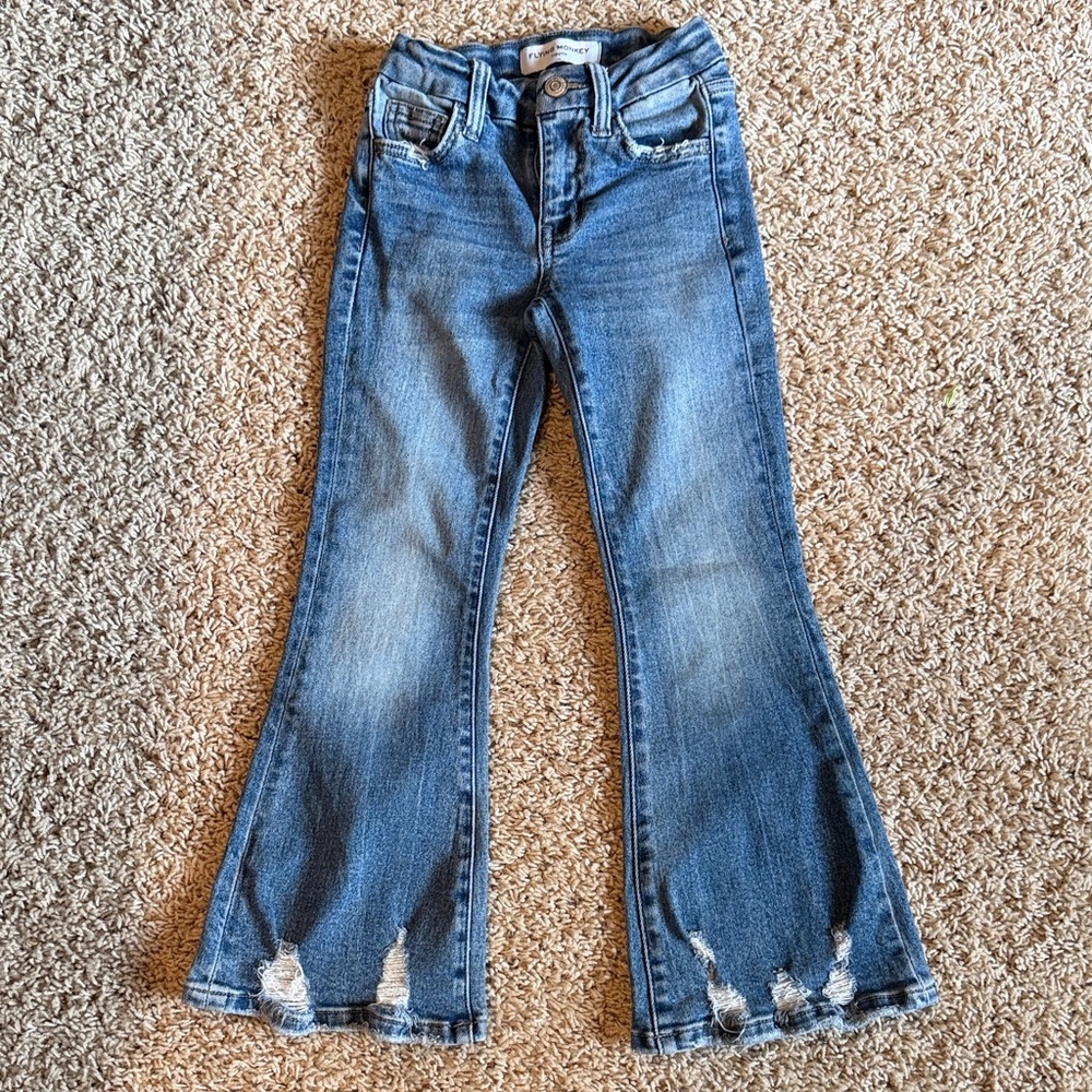 Flying Monkey Mid-Rise Flare Stretch Girl Jeans - Size 5